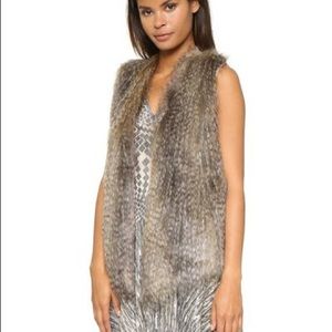 Ella Moss Fur crochet back vest